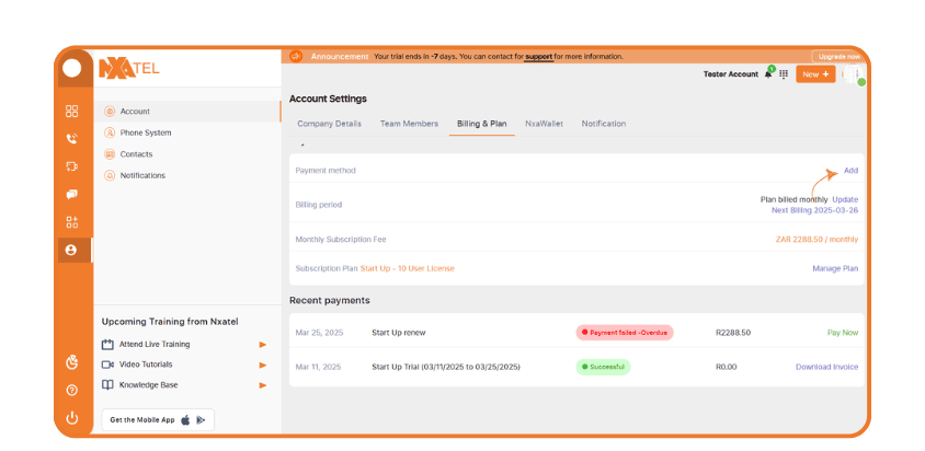 Viewing and downloading Invoices- Billing and invoices